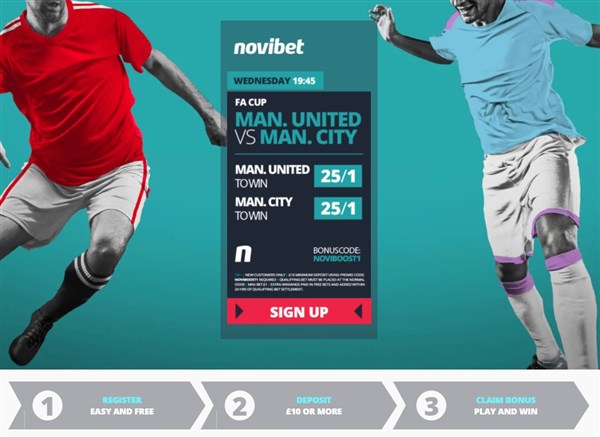 Man United vs Man City: Get 25/1 Man United or 25/1 Man City to win